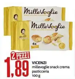 PRO7 Supermercati MilleVoglie snack crema pasticceria offerta