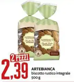 PRO7 Supermercati Artebianca biscotto rustico integrale offerta