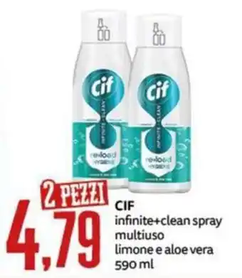 Cif infinite+clean spray multiuso limone e aloe vera