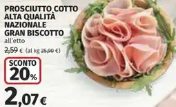 Coop Superstore Prosciutto cotto alta qualità nazionale gran biscotto offerta
