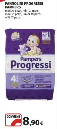 Coop Superstore Pannolini Progressi Pampers offerta