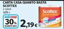 Coop Superstore Carta casa quanto basta Scottex offerta