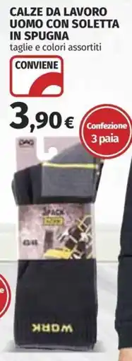 Coop Superstore Calze da lavoro uomo con soletta in spugna offerta