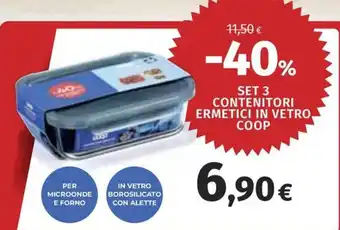 Contenitori ermetici in vetro Coop