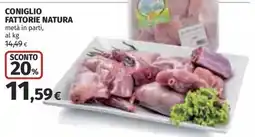 Coop Superstore Coniglio Fattorie Natura offerta
