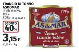 Coop Superstore Trancio di tonno Asdomar offerta