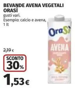 Coop Superstore Beverage avena vegetale Orasì offerta