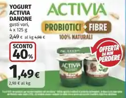 Coop Superstore Yogurt Activia Danone offerta