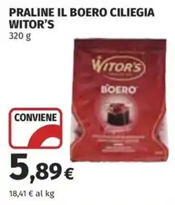 Coop Superstore Praline il Boero ciliegia Witor's offerta