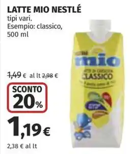 Coop Superstore Latte mio Nestlé classico offerta