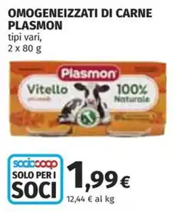 Coop Superstore Omogeneizzati di carne Plasmon offerta