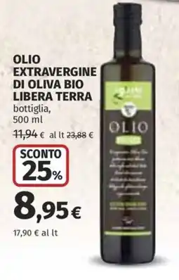 Coop Superstore Olio extravergine di oliva bio libera terra offerta