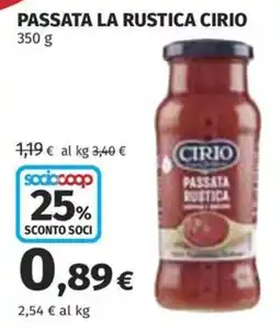 Coop Superstore Passata la rustica Cirio offerta