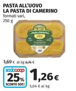 Coop Superstore Pasta all'uovo La pasta di Camerino offerta