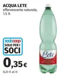 Coop Superstore Acqua Lete offerta