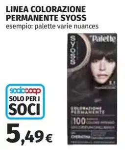 Coop Superstore Palette colorazione permanente Syoss offerta