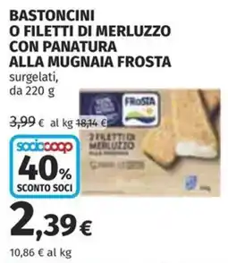 Coop Superstore Filetti di merluzzo con panatura alla mugnaia frost offerta