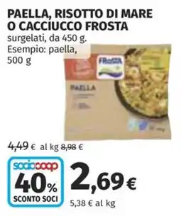 Coop Superstore Paella, risotto di mare o cacciucco Frostia offerta