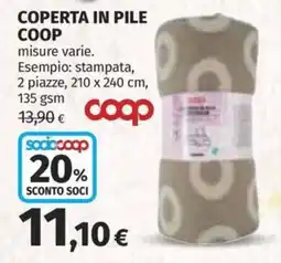 Coop Superstore Coperta in pile Coop offerta