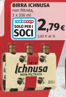 Coop Superstore Birra Ichnusa non filtrata offerta
