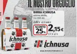 Coop Superstore Birra Ichnusa anima sarda offerta