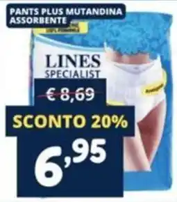 Cossuto Lines specialist pants plus mutandina assorbente offerta