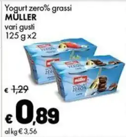 Supermercati Vinci Yogurt zero% grassi Müller offerta