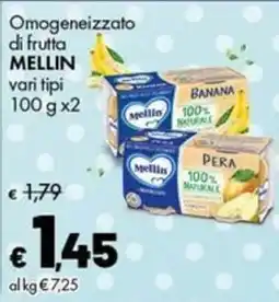 Supermercati Vinci Omogeneizzato di frutta Mellin offerta