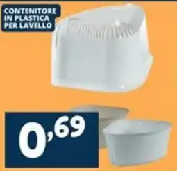 Cossuto Contenitore in plastica per lavello offerta
