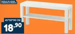 Cossuto Tavolo in legno c/mensola bianco offerta
