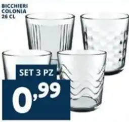 Cossuto Bicchieri Colonia offerta