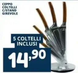 Cossuto Ceppo coltelli c/stand girevole offerta