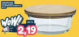 Cossuto Contenitore vetro tondo c/coperchio ermetico offerta