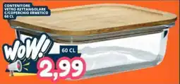 Cossuto Contenitore vetro rettangolare c/coperchio ermetico offerta