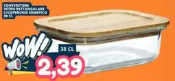 Cossuto Contenitore vetro rettangolare c/coperchio ermetico offerta