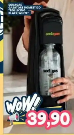 Cossuto Sodagas gasatore domestico bollicino black, white offerta