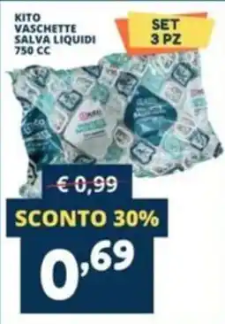 Cossuto Kito vaschette salva liquidi offerta