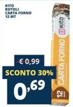 Cossuto Kito carta forno offerta