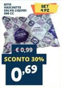 Cossuto Kit vaschette salva liquidi offerta