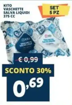 Cossuto Kito vaschetta salva liquidi offerta