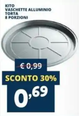 Cossuto Kito vaschette alluminio torta offerta