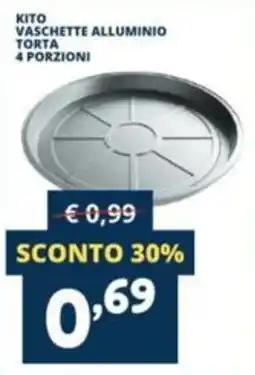 Cossuto Kito vaschette alluminio torta offerta
