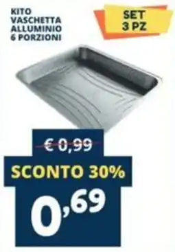 Cossuto Kit vaschetta alluminio offerta