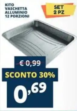 Cossuto Vaschetta alluminio offerta