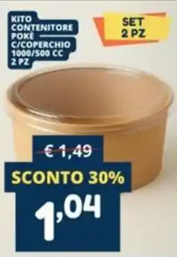 Cossuto Kito contenitore poke c/coperchio offerta
