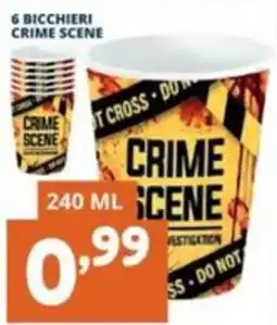 Cossuto Bicchieri crime scene offerta
