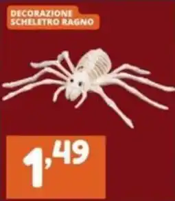 Cossuto Decorazione scheletro ragno offerta