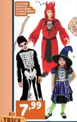 Cossuto Costume diavolo giustiziere/scheletrino/strega offerta
