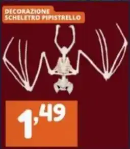 Cossuto Decorazione scheletro pipistrello offerta