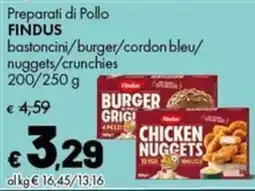 Supermercati Vinci Preparati di Pollo FINDUS offerta